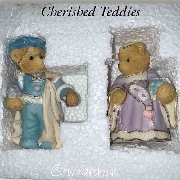 Enesco Romeo and Juliet Cherished Teddies Set with Balcony Displayed - READ - Picture 4 of 13